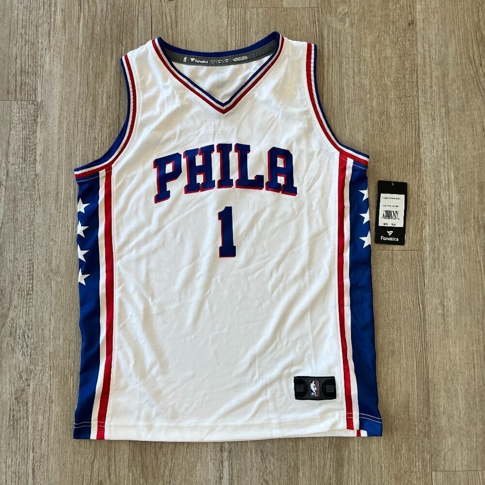 Youth NWT Fanatics NBA Phila Harden #1 Jersey - L
